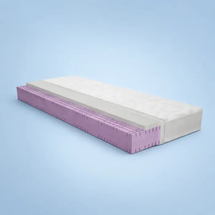 Materac termoelastyczny Vitapur Termo Merita to twardy  - o wysokości około 23–24 cm