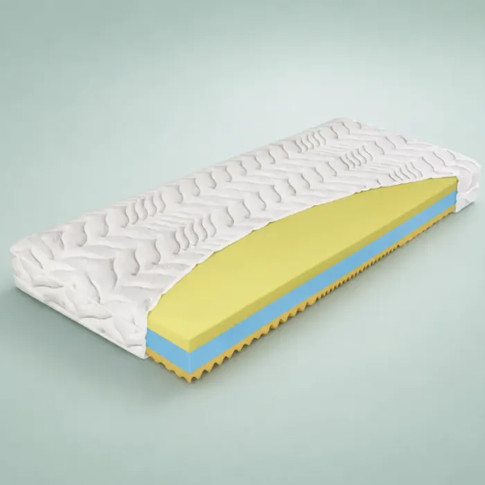 Materac termoelastyczny Termopur Comfort PL Materasso o grubości 19 cm Twardość w 3 rodzajach: H2, H3 lub Partner H2/H3