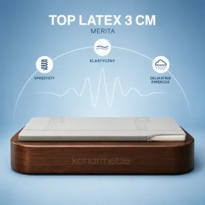 Nakładka Top Latex Merita – nakładka na drewnianej podstawie z ikonami cech