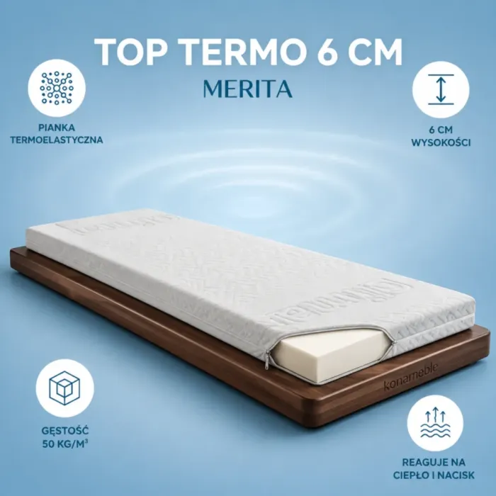 Top Materac Termo Merita o wysokości około 6 cm