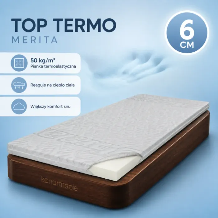 Top Materac Termo 6cm Merita to termoelastyczna nakładka