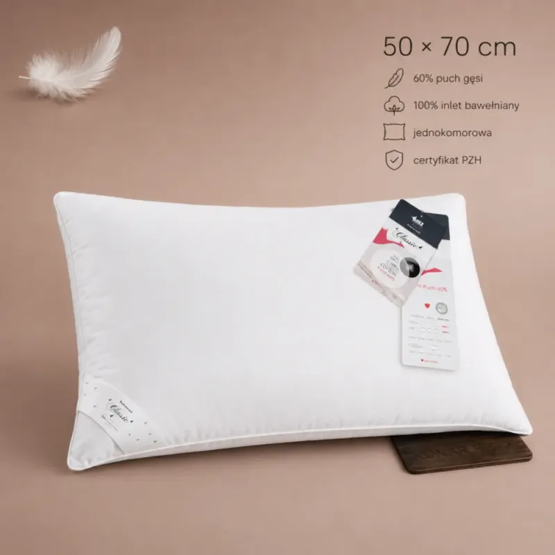 AMZ Puch Gęsi 60% poduszka puchowa 50x70