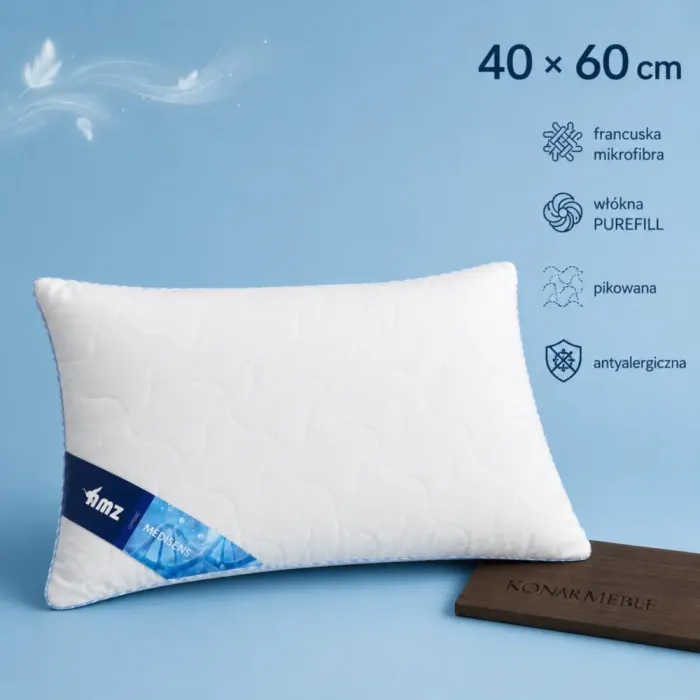 Poduszka antyalergiczna MEDISENS AMZ 40x60 w kolorze białym
