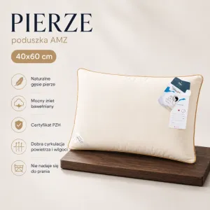 Poduszka Pierze 40x60 AMZ – kremowe poszycie na planszy