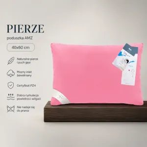 Poduszka Pierze 40x60 AMZ – różowe poszycie na planszy