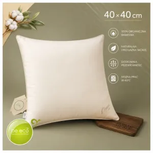Poduszka Organic Cotton 40x40 AMZ – oliwkowa plansza