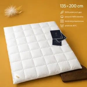 Kołdra Premium 135x200 AMZ – ukośnie na złocistej planszy