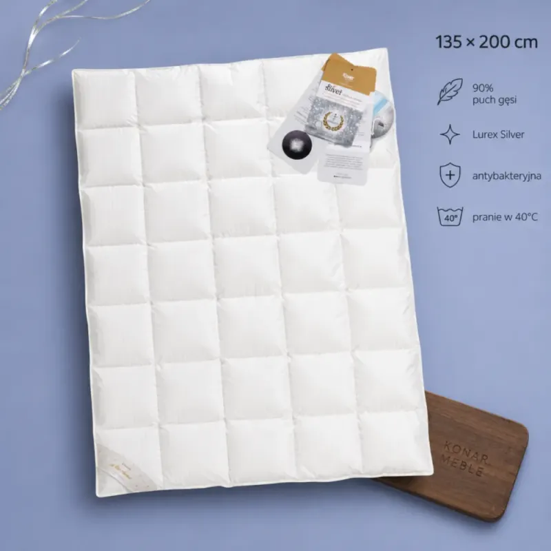 Kołdra Silver 135x200 AMZ – niebieskofioletowa plansza