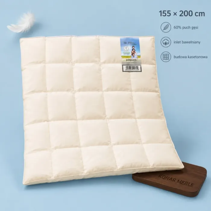 Kołdra Mr. PILLOW 155x200 z 60% puchu gęsiego