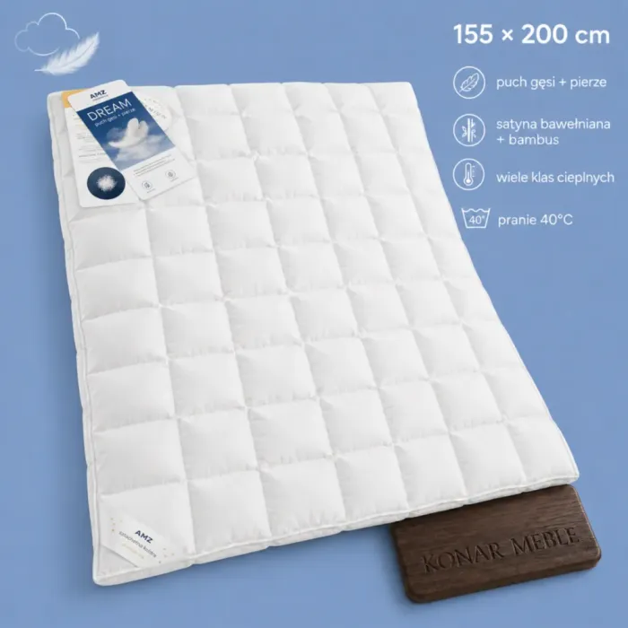 Kołdra Dream 155x200 AMZ – niebieska plansza