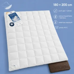 DREAM kołdra puchowa 180x200 AMZ z 90% puchu gęsiego