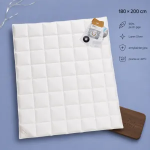 Kołdra puchowa SILVER 180x200 AMZ z 90% polskiego puchu gęsiego
