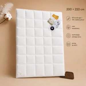 Kołdra puchowa OPTIMA 200x220 z 85% polskiego puchu gęsiego