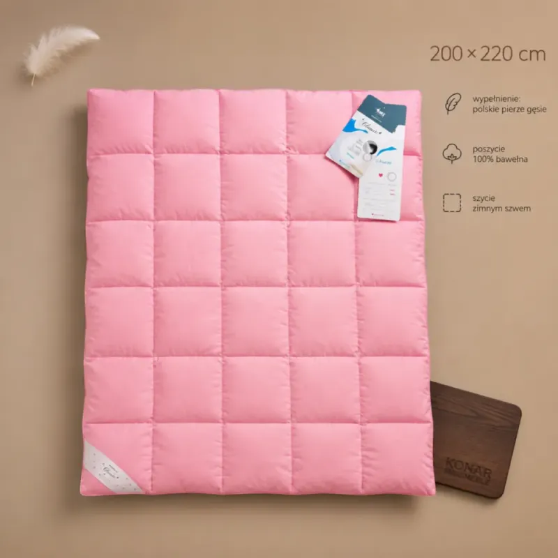 PIERZE 200x220 kołdra z naturalnym polskim pierzem gęsim