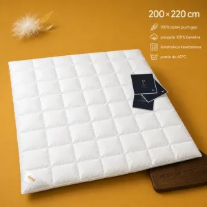 Kołdra puchowa PREMIUM 200x220 AMZ ze 100% polskiego puchu gęsiego