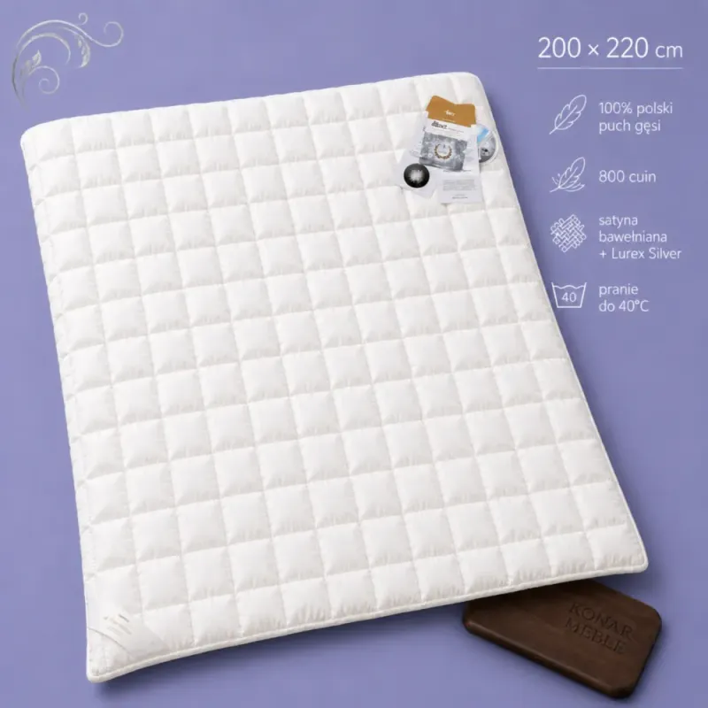 Kołdra Silver Prestige 200x220 AMZ – fioletowa plansza