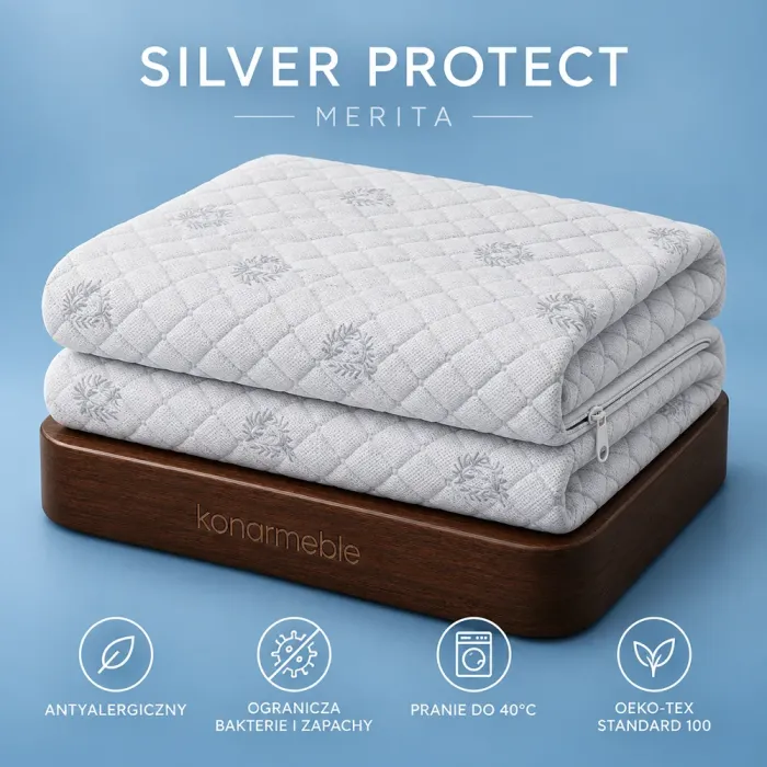 Pokrowiec Silver Protect Merita na materac