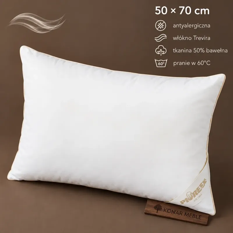 Poduszka Fillwell 50x70 Piórex – grafika informacyjna