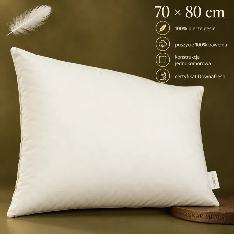Poduszka Pierze 70x80 Piórex – grafika informacyjna