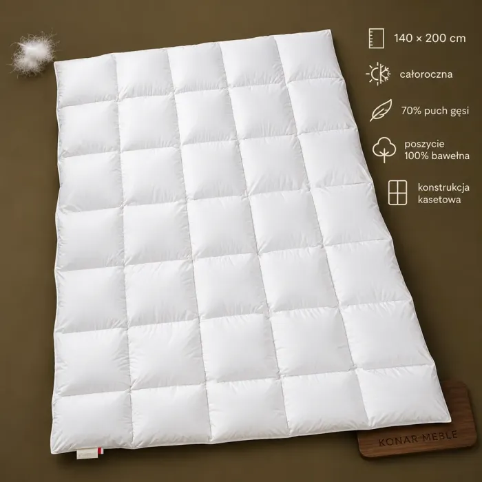Kołdra Natural 140x200 Piórex – grafika informacyjna