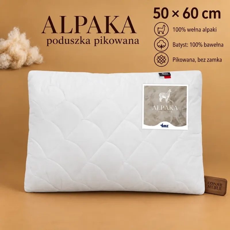 Poduszka ALPAKA pikowana 50x60 AMZ – widok główny