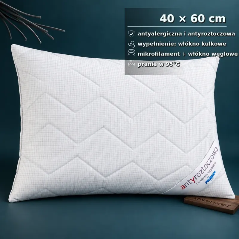 Poduszka ANTYROZTOCZOWA dziecięca 40x60 Piórex – grafika z cechami
