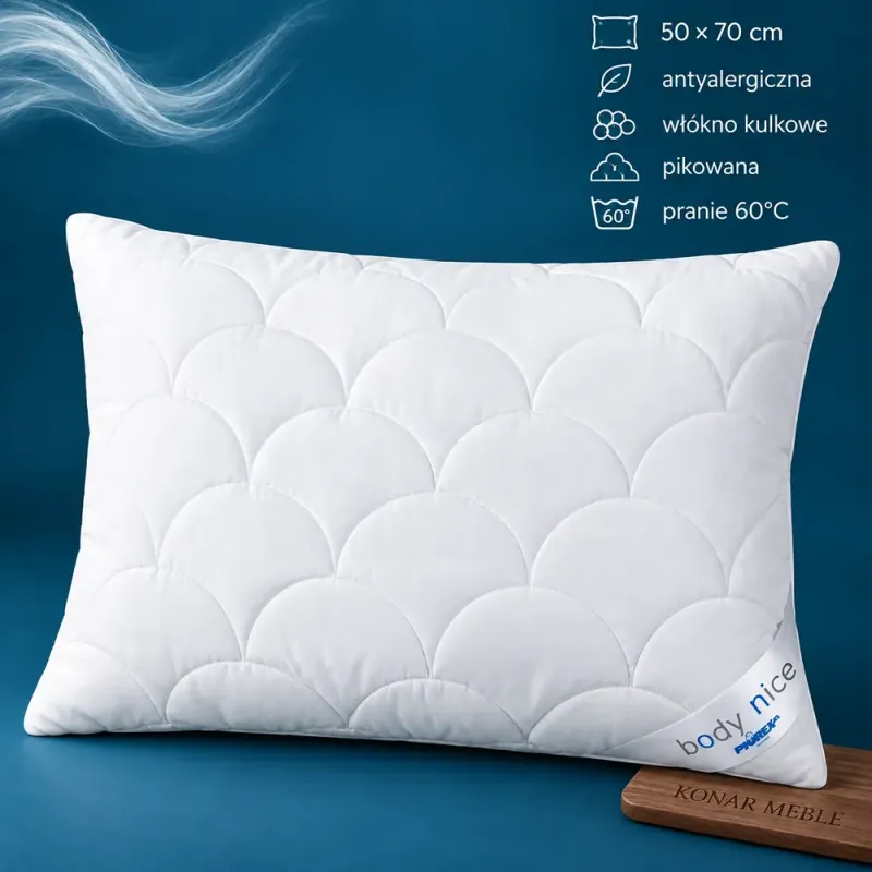 Poduszka BODY NICE 50x70 Piórex – grafika z cechami