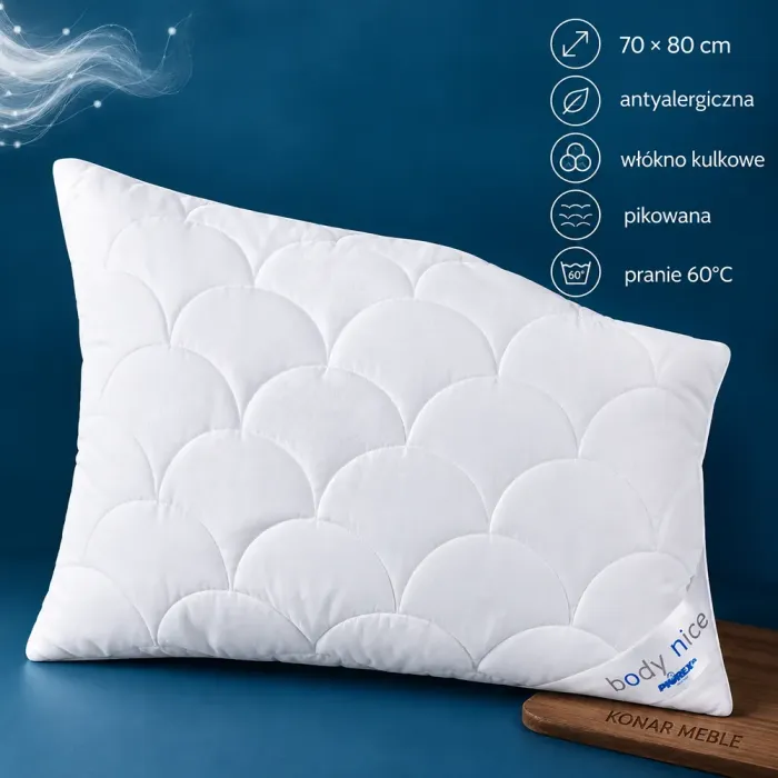 Poduszka BODY NICE 70x80 Piórex – grafika z cechami
