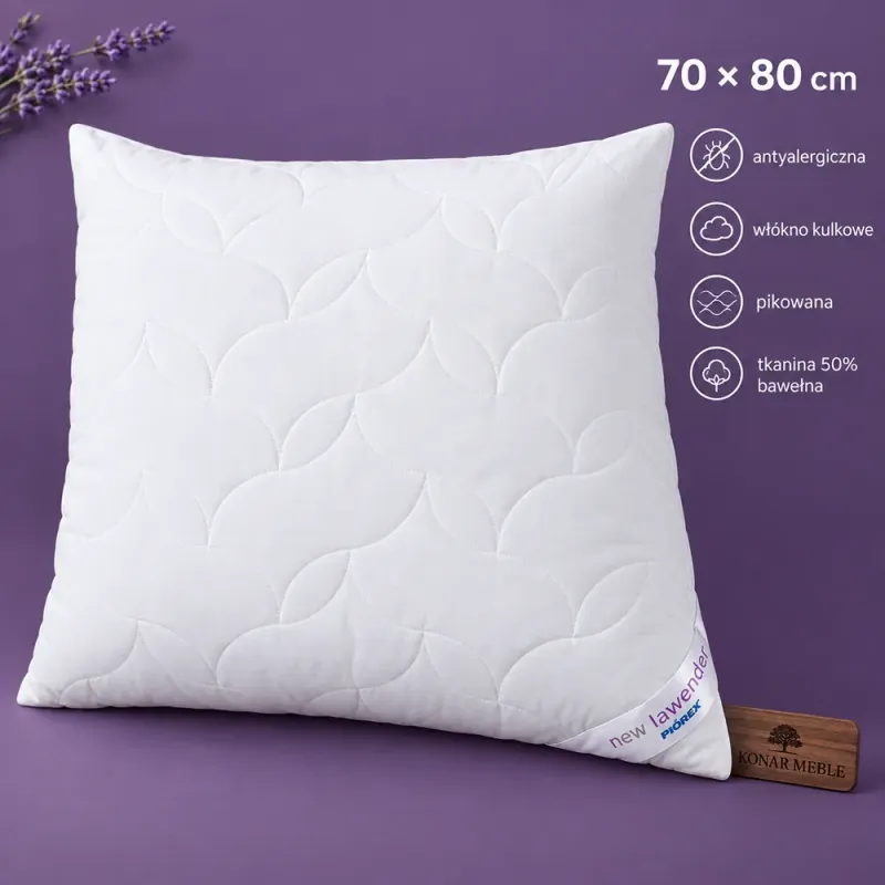 Poduszka NEW LAWENDER 70x80 Piórex – grafika z cechami