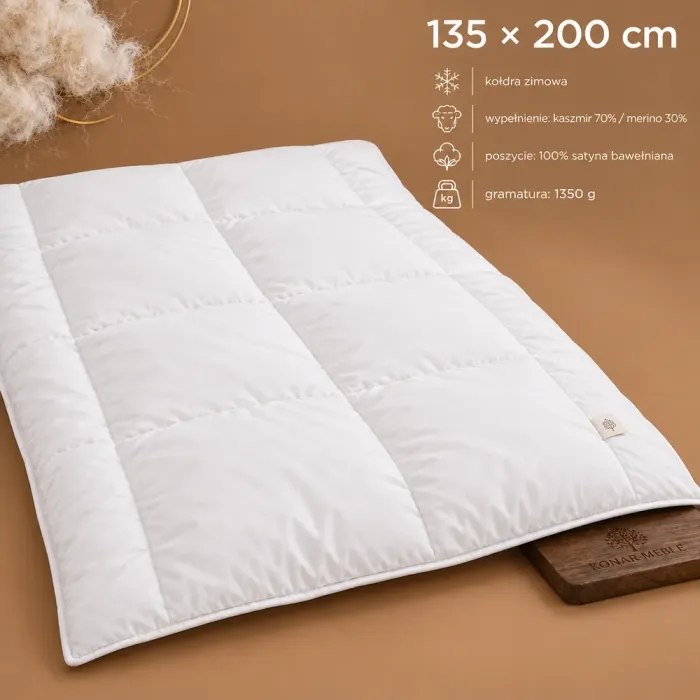 Kołdra KASZMIR GOLD ciepła 135x200 AMZ – grafika z cechami
