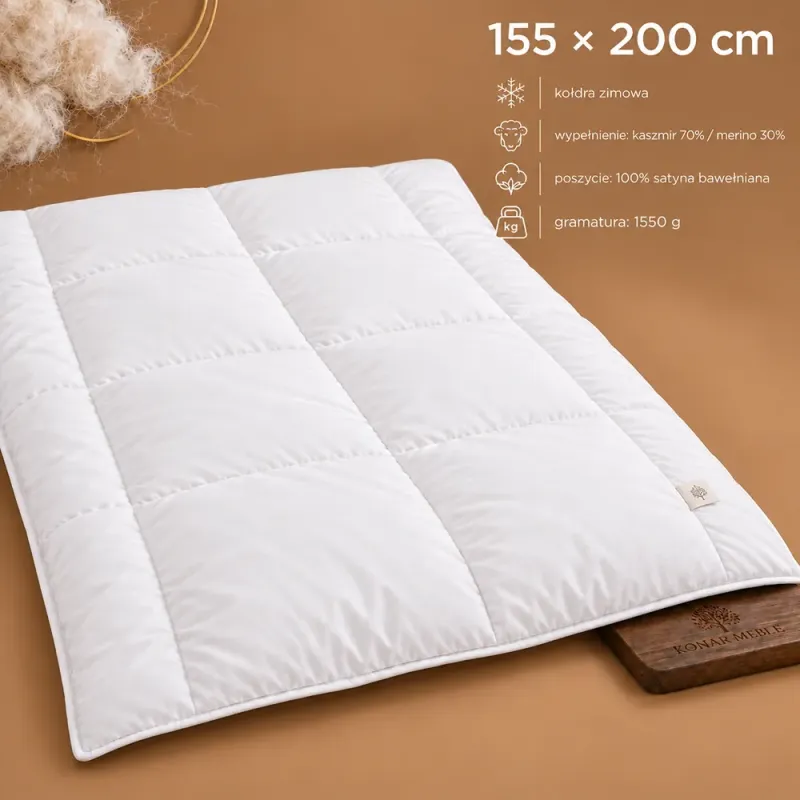 Kołdra KASZMIR GOLD ciepła 155x200 AMZ – grafika z cechami