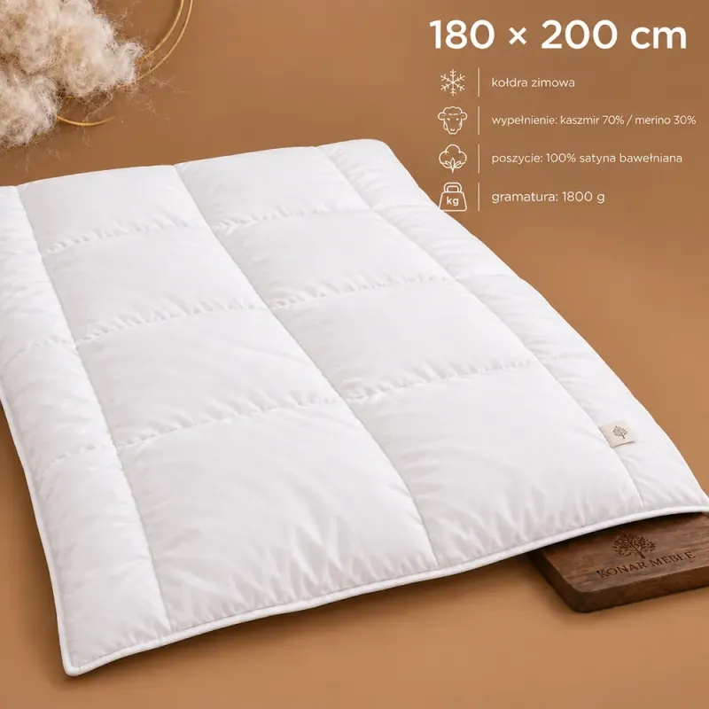 Kołdra KASZMIR GOLD ciepła 180x200 AMZ – grafika z cechami