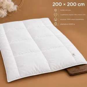 Kołdra KASZMIR GOLD ciepła 200x200 AMZ – grafika z cechami