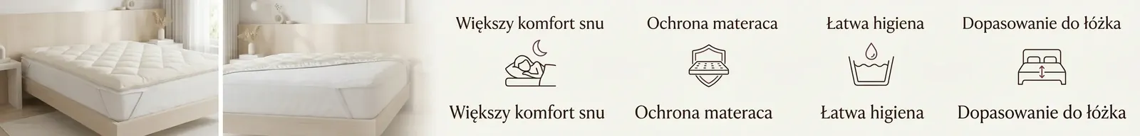 Nakładki na materac i toppery do poprawy komfortu snu Konar Meble