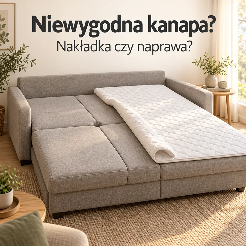 Niewygodna kanapa do spania — kiedy pomoże nakładka, a kiedy nie?